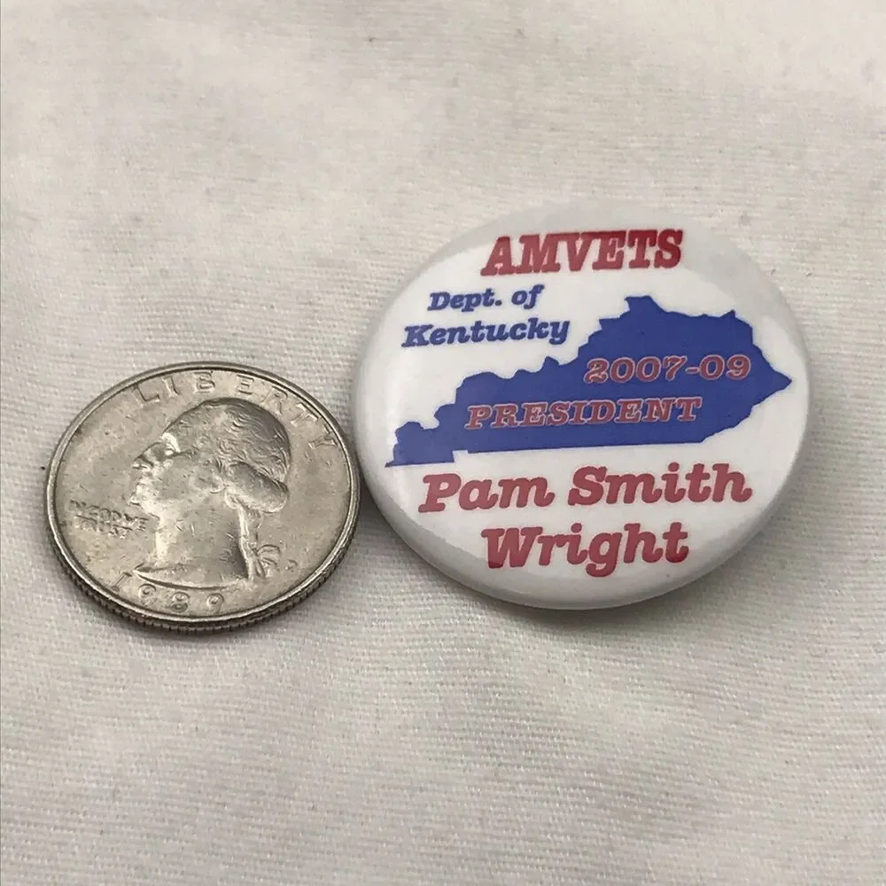 AMVETS KY Pin Size Presidential Historical Pam Smith Wright 2007-09